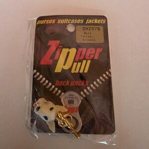 Conversation Concepts Vintage 0.5"‎ Brindle Bull Terrier Zipper Pull Charm